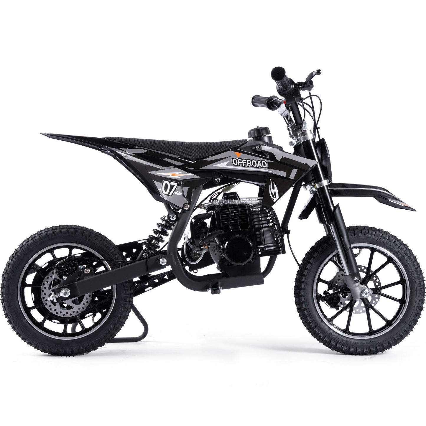 MotoTec Pioneer 49cc 2-Stroke Kids Gas Dirt Bike Black - view 2