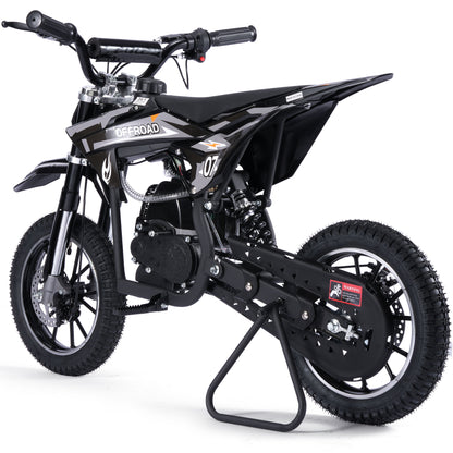MotoTec Pioneer 49cc 2-Stroke Kids Gas Dirt Bike Black - view 4