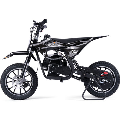 MotoTec Pioneer 49cc 2-Stroke Kids Gas Dirt Bike Black - view 5