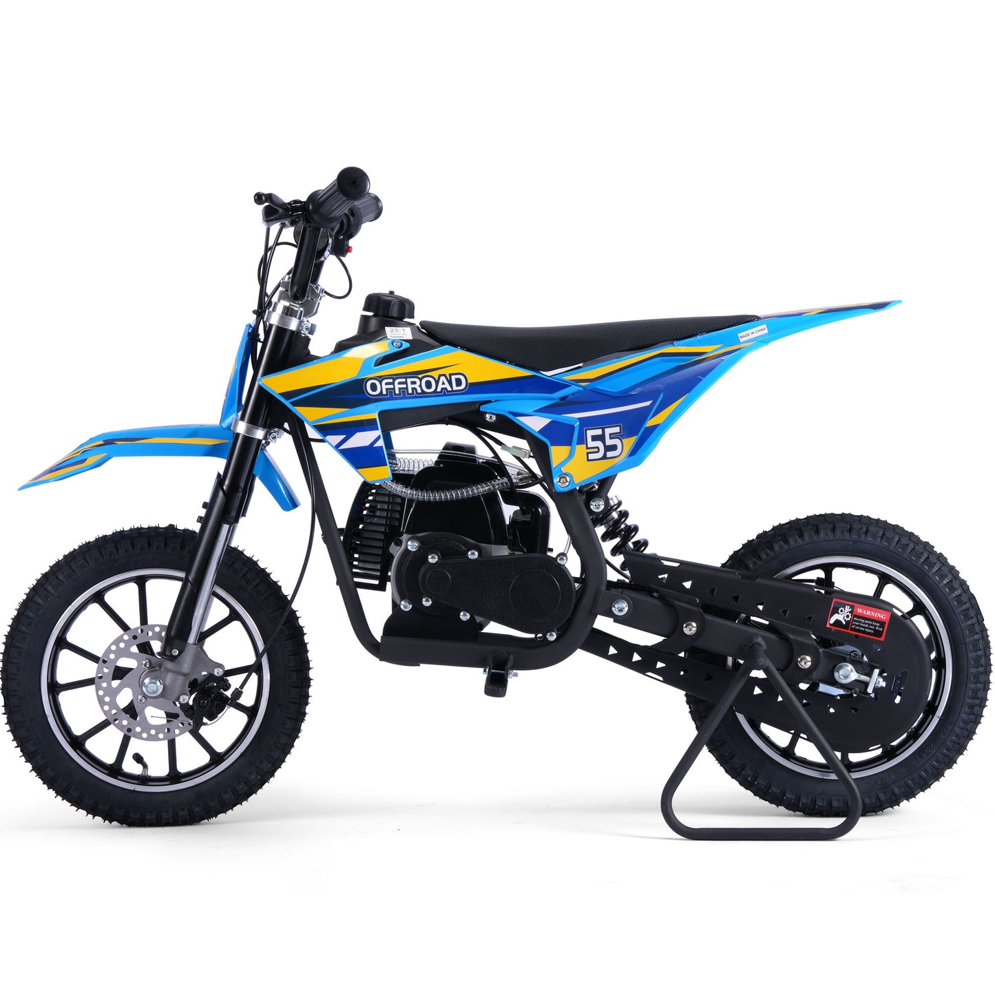 MotoTec Pioneer 49cc 2-Stroke Kids Gas Dirt Bike Blue - view 5