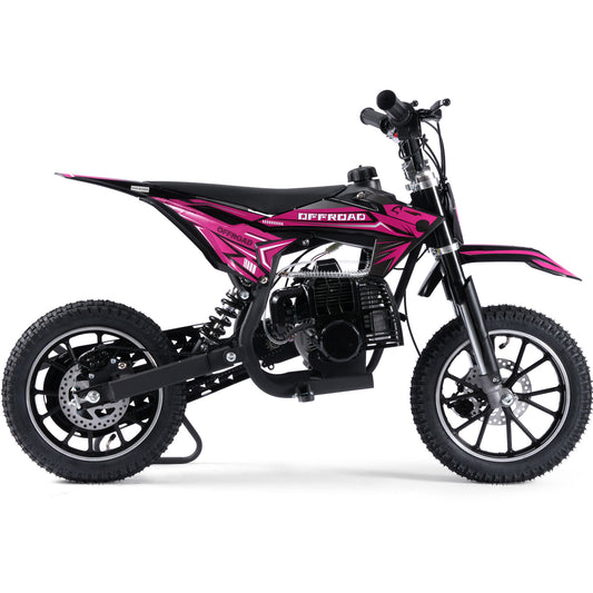 MotoTec Pioneer 49cc 2-Stroke Kids Gas Dirt Bike Pink - view 2