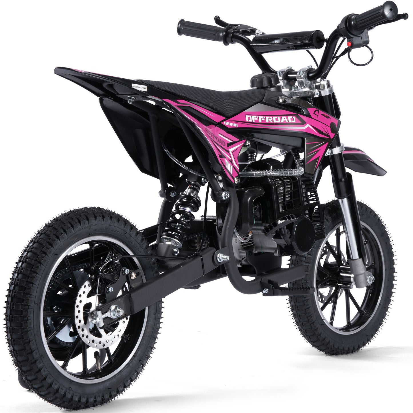 MotoTec Pioneer 49cc 2-Stroke Kids Gas Dirt Bike Pink - view 3