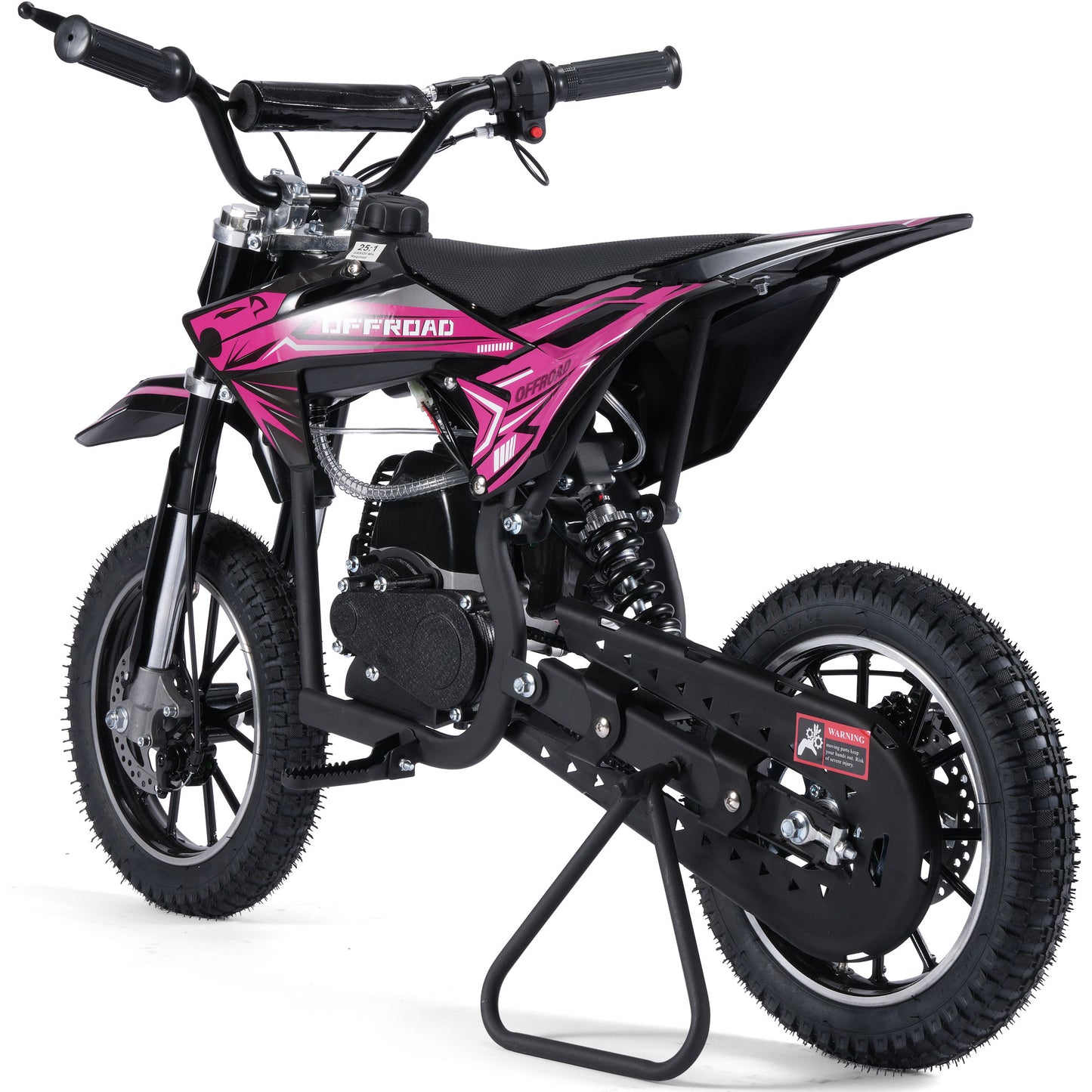 MotoTec Pioneer 49cc 2-Stroke Kids Gas Dirt Bike Pink - view 4