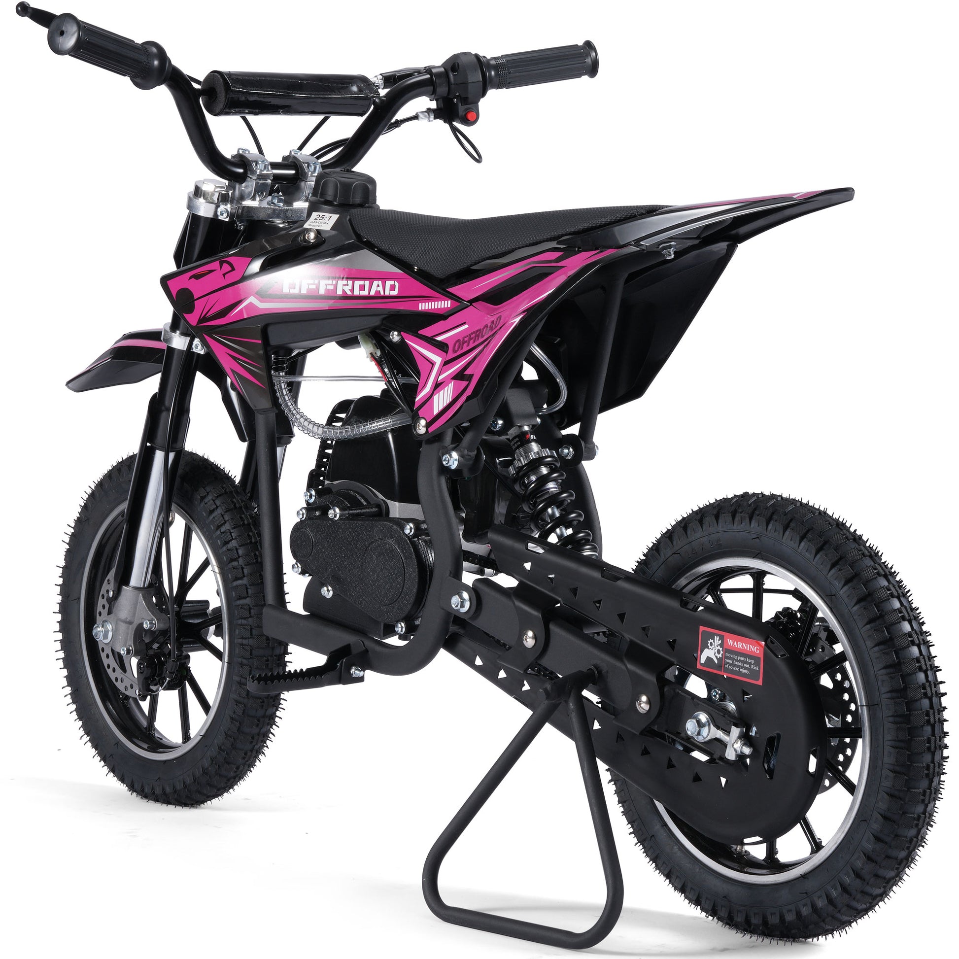 MotoTec Pioneer 49cc 2-Stroke Kids Gas Dirt Bike Pink - view 4
