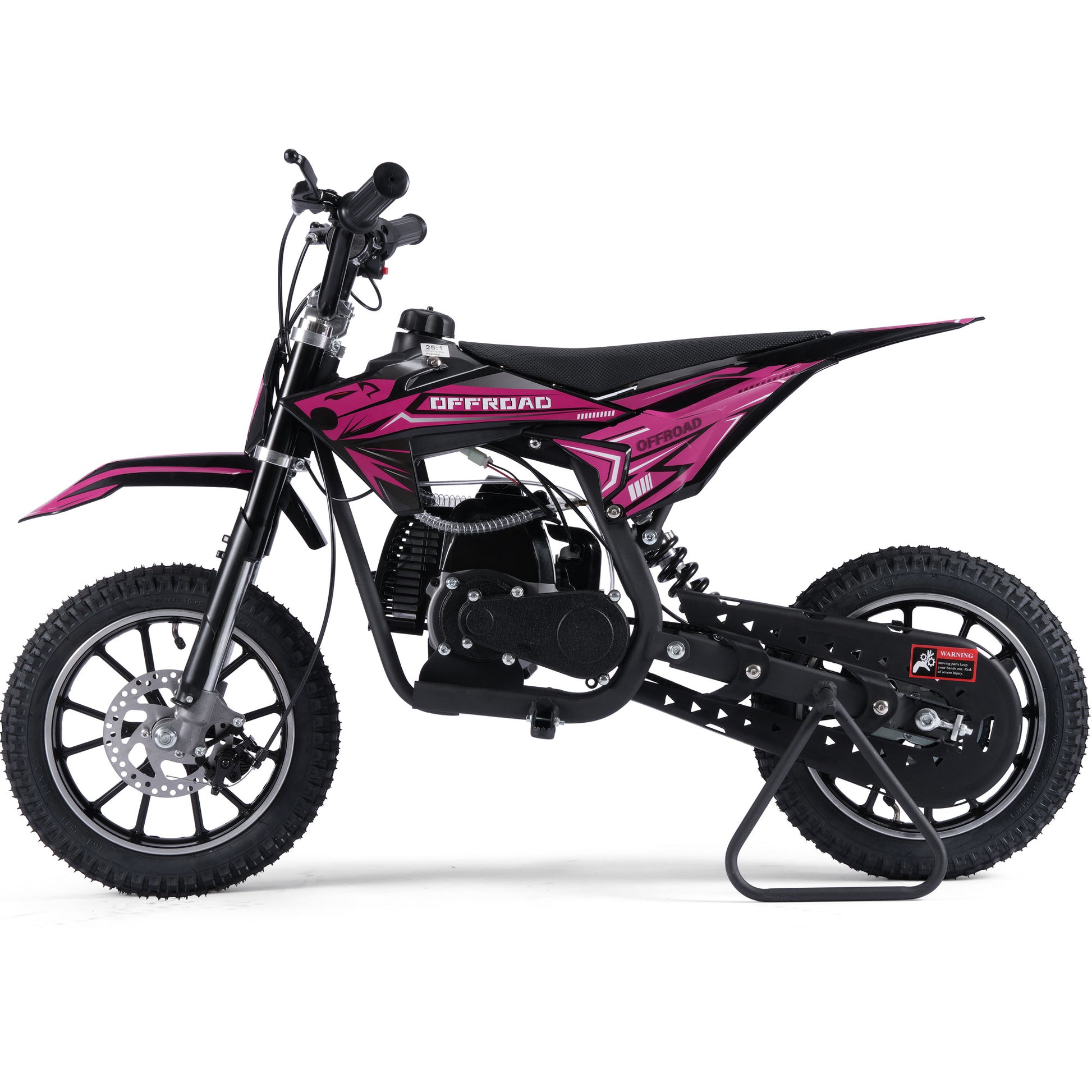 MotoTec Pioneer 49cc 2-Stroke Kids Gas Dirt Bike Pink - view 5