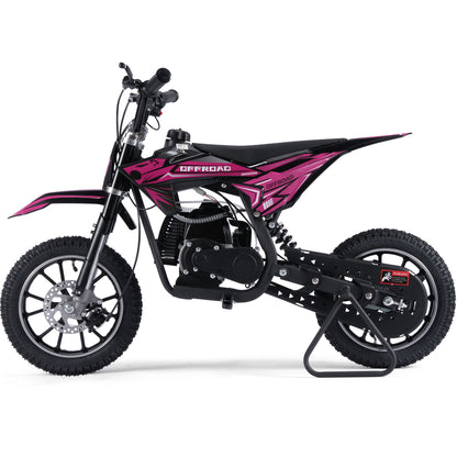 MotoTec Pioneer 49cc 2-Stroke Kids Gas Dirt Bike Pink - view 5