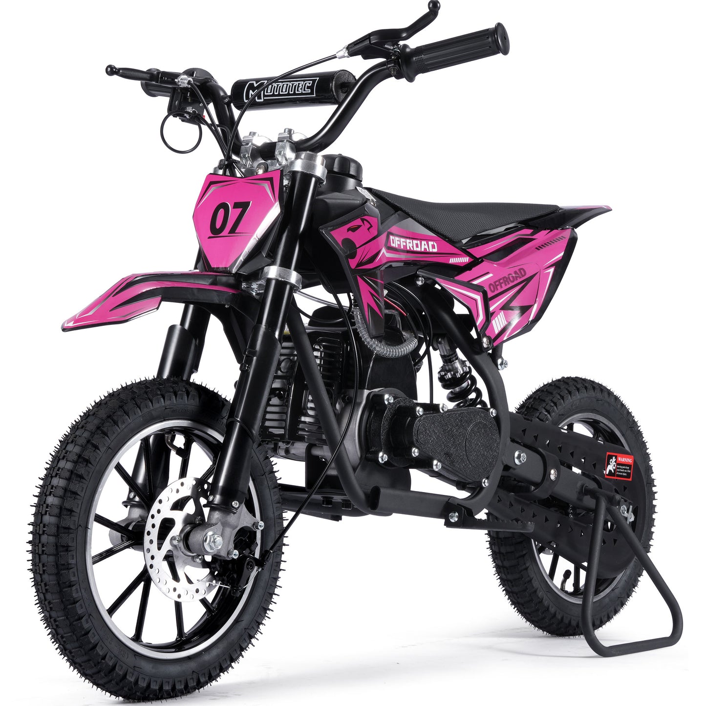 MotoTec Pioneer 49cc 2-Stroke Kids Gas Dirt Bike Pink - view 6