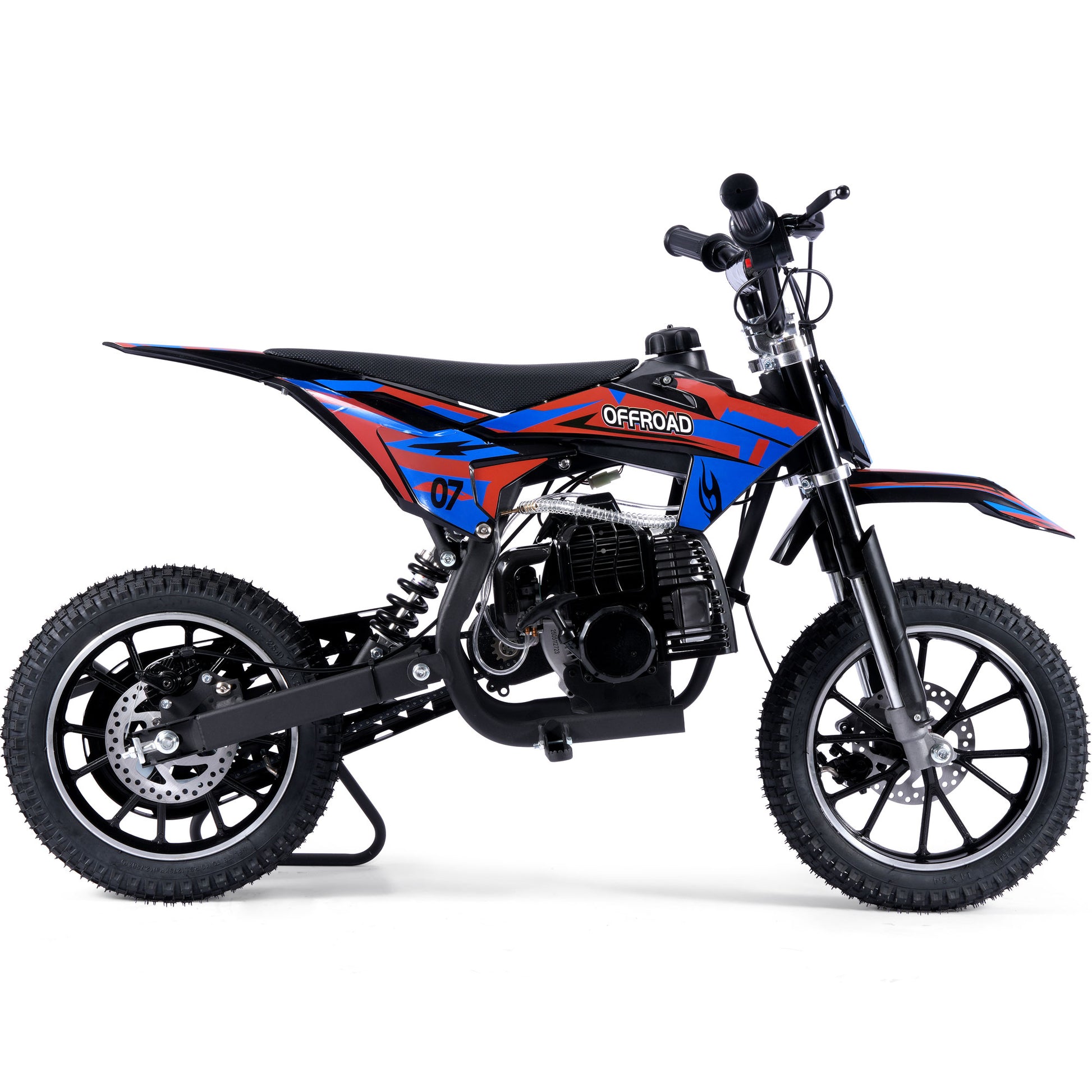 MotoTec Pioneer 49cc 2-Stroke Kids Gas Dirt Bike Red - view 2