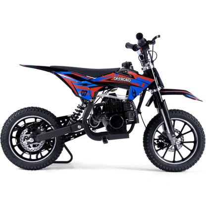 MotoTec Pioneer 49cc 2-Stroke Kids Gas Dirt Bike Red - view 2