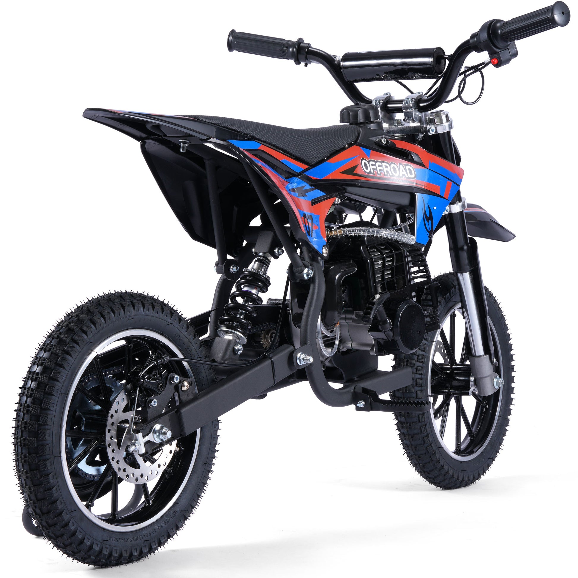 MotoTec Pioneer 49cc 2-Stroke Kids Gas Dirt Bike Red - view 3
