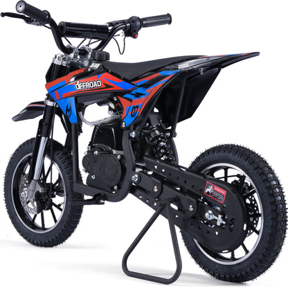 MotoTec Pioneer 49cc 2-Stroke Kids Gas Dirt Bike Red - view 4