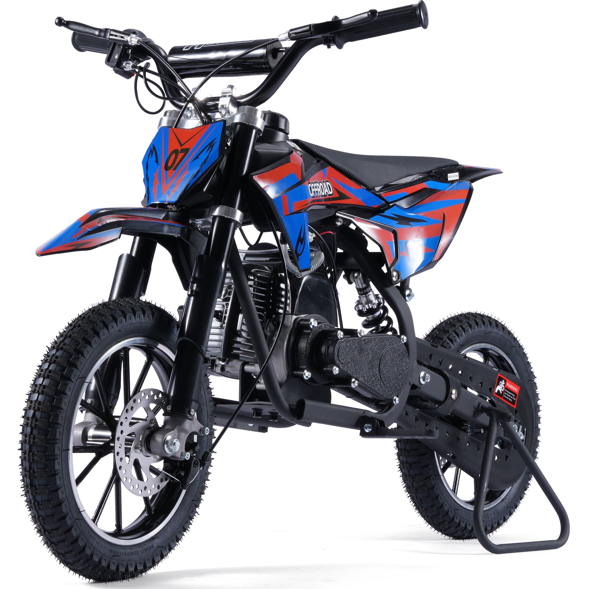 MotoTec Pioneer 49cc 2-Stroke Kids Gas Dirt Bike Red - view 6