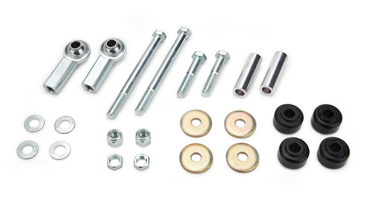Qa1 End Link - Adjustable - Spherical Bearing - 6 in Long - 3/8 in Mounting Hole - Aluminum - Clear Anodized - GM