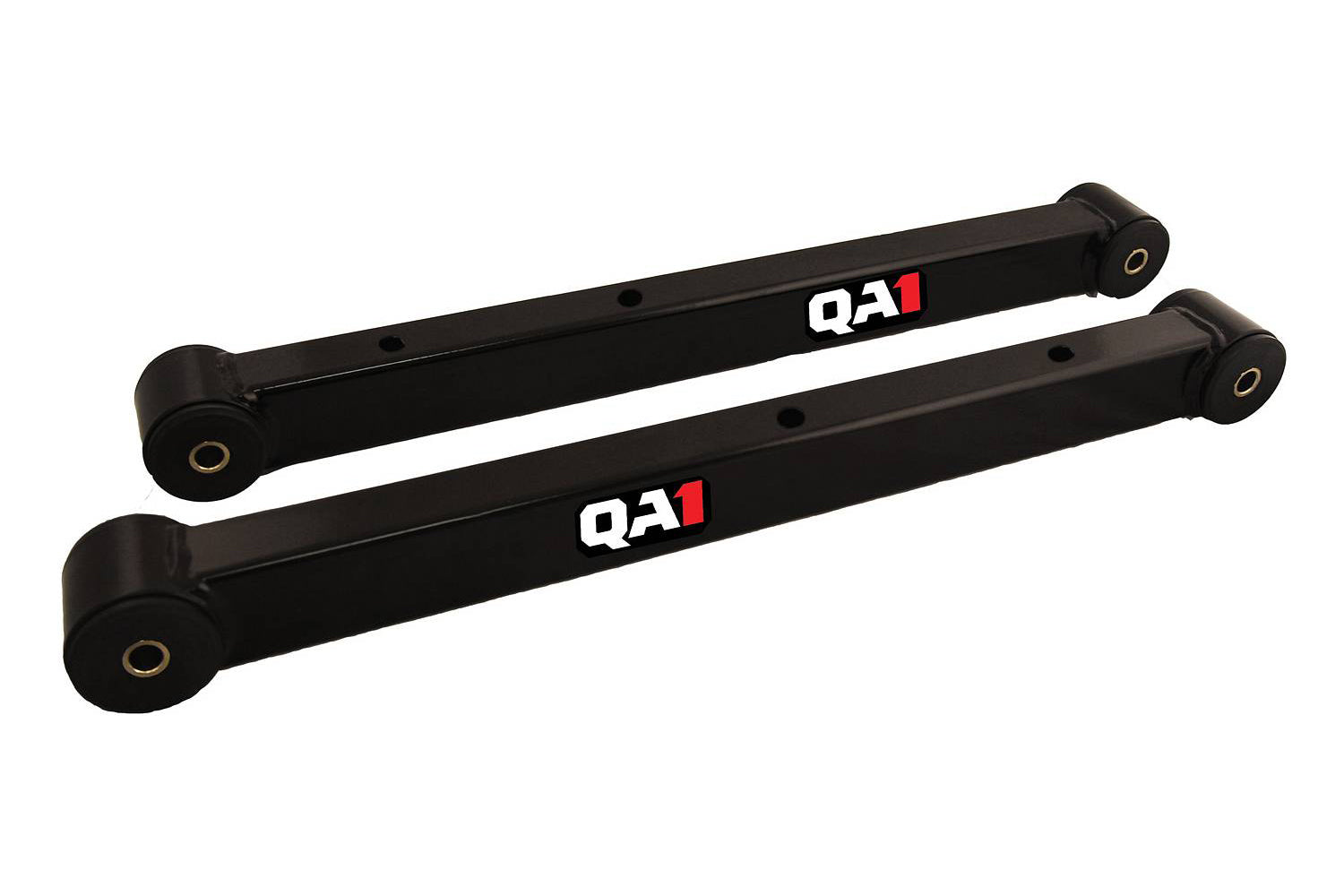 Qa1 Trailing Arm - Rear - Lower - Tubular - Greasable - Polyurethane Bushings - Steel - Black Powder Coat - GM B-Body