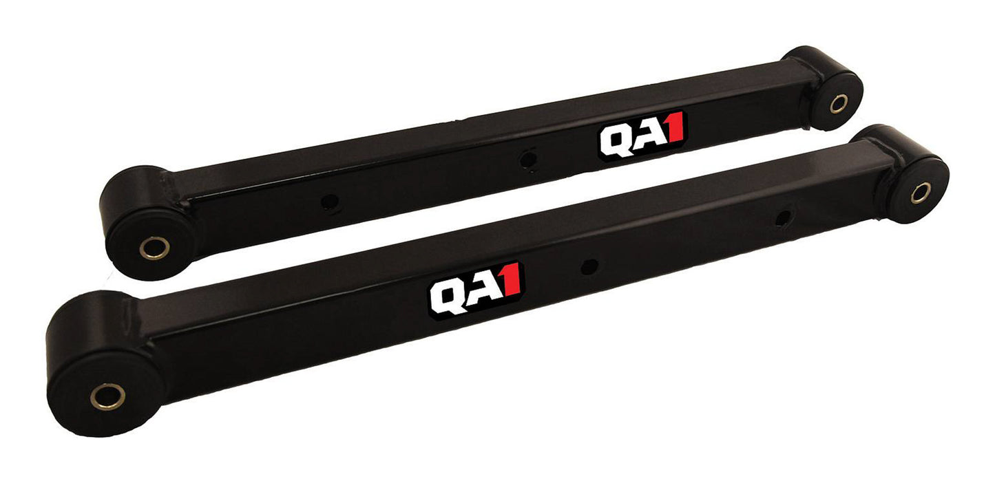 Qa1 Trailing Arm - Rear - Lower - Tubular - Greasable - Polyurethane Bushings - Steel - Black Powder Coat - GM A-Body