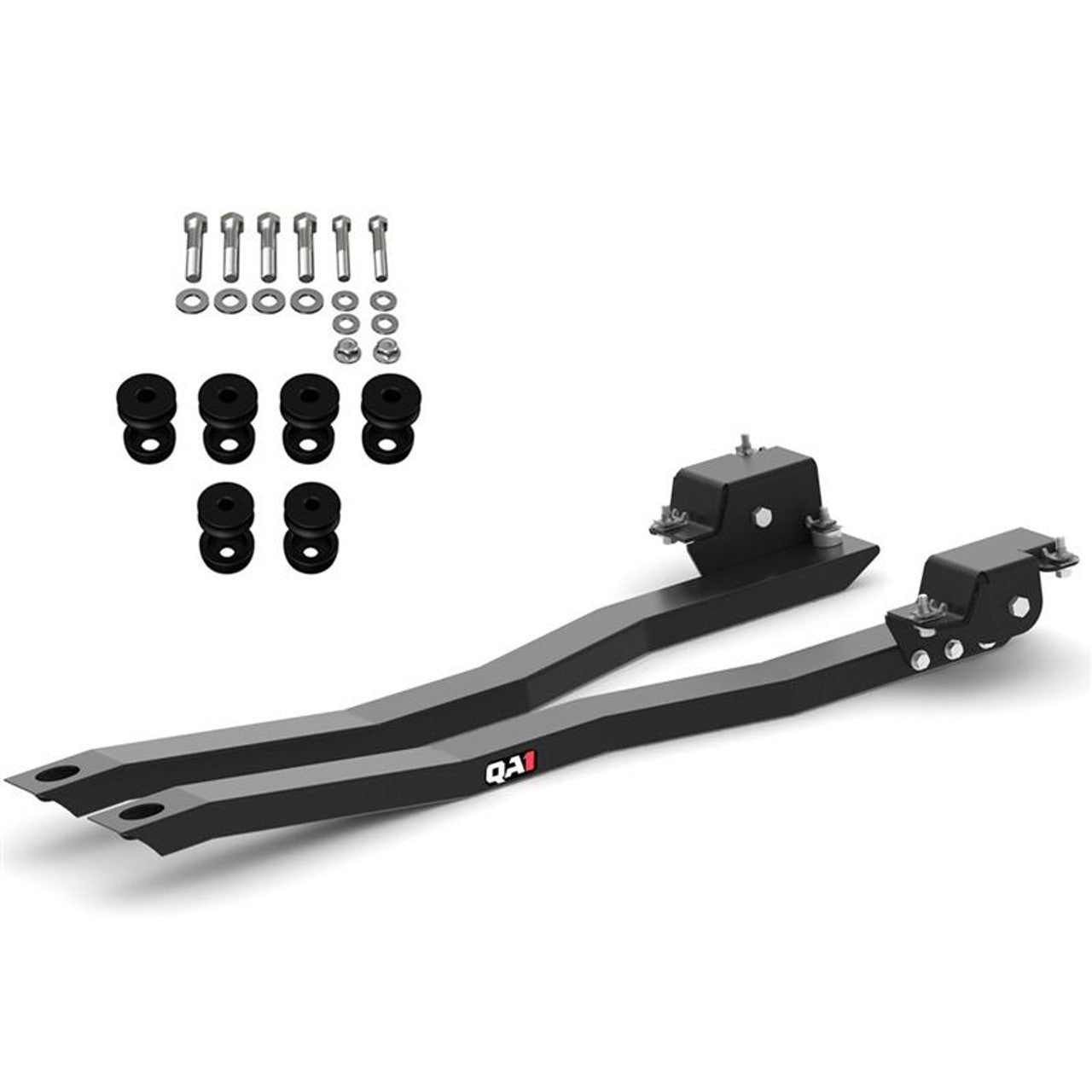 Qa1 Subframe Connectors - Bolt-On - Steel - Black Powder Coat - GM F-Body 1970-74 - Kit