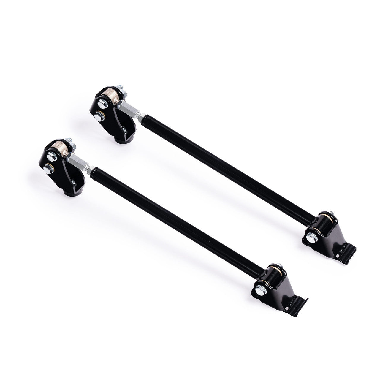 Qa1 Traction Bars - Bolt-On - Adjustable - Brackets / Hardware - Steel - Black Powder Coat - Ford Fullsize Truck