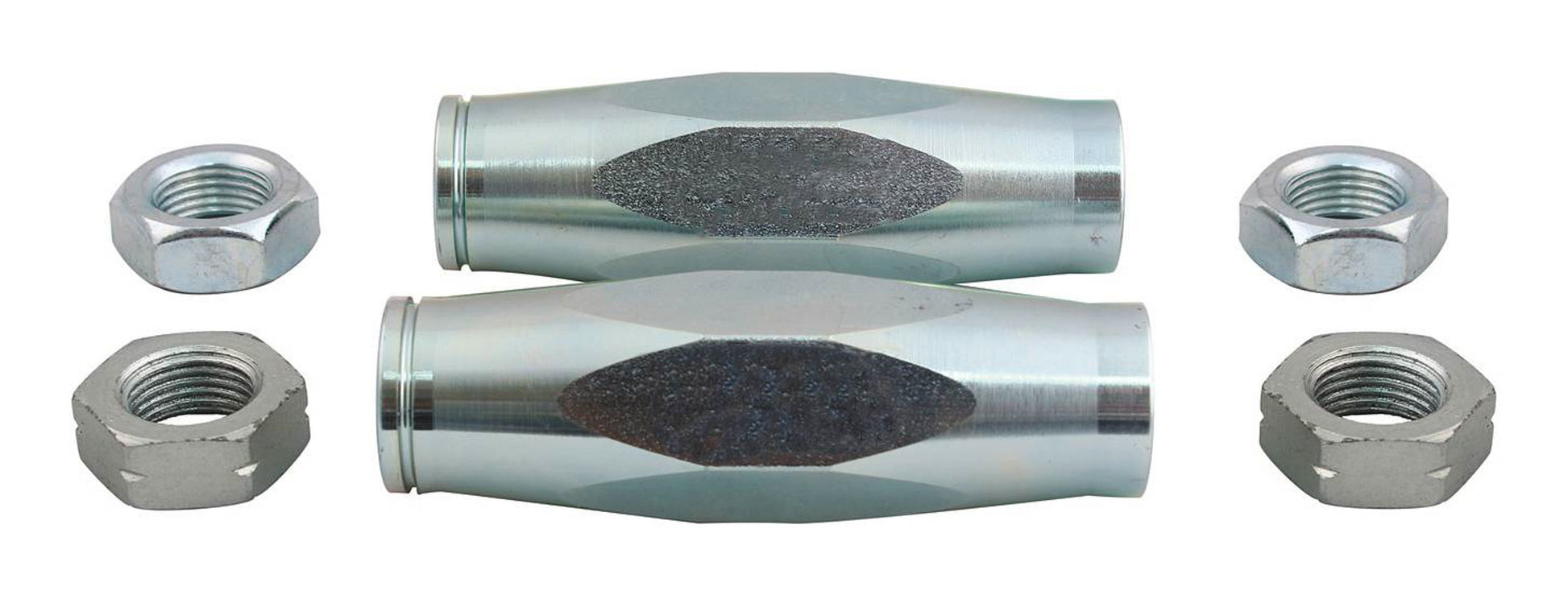 Qa1 Tie Rod Sleeve - 5/8-18 in Female Thread - 3.375 in Long - Hex Tube - Steel - Zinc Oxide - GM F-Body / G-Body - Pair