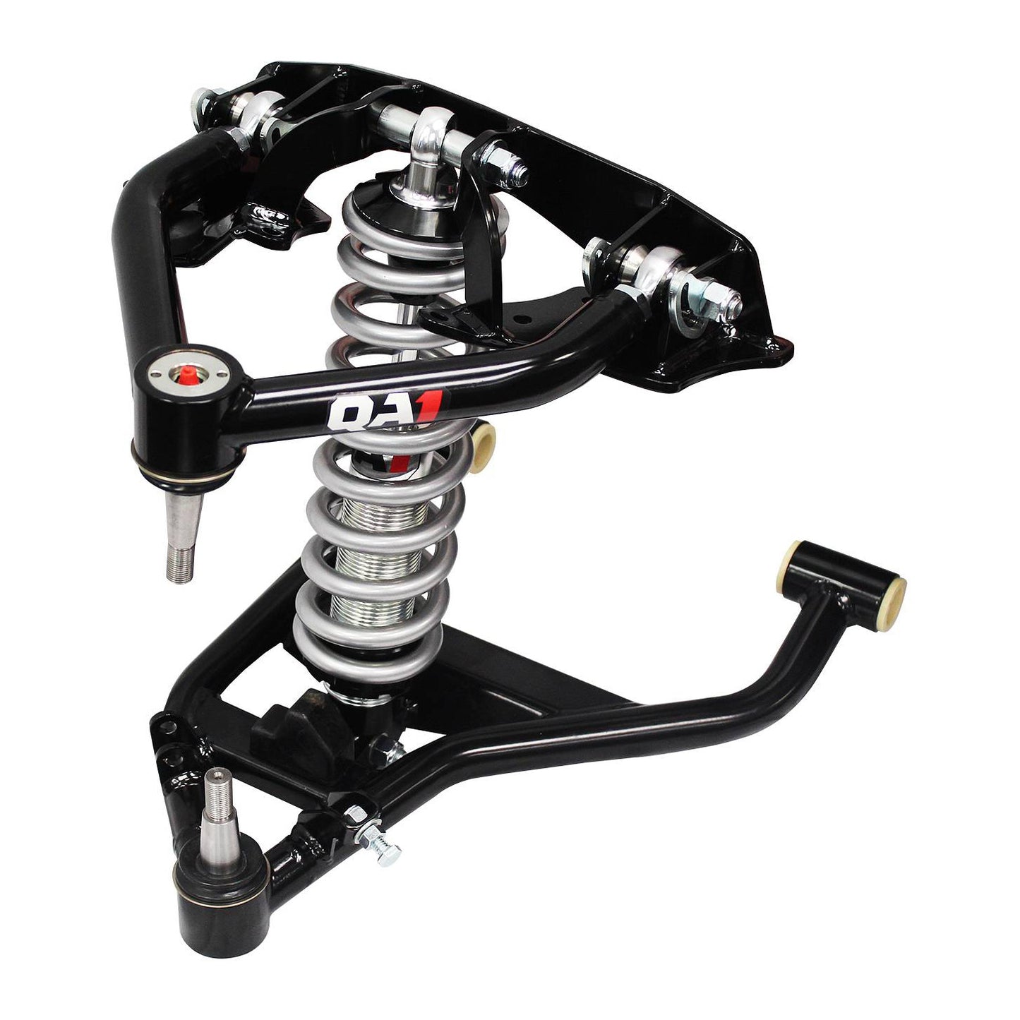 Qa1 Coilover Conversion Kit - Upper / Lower - Tubular - Adjustable - 600 lb/in Spring Rate - Steel - Black Paint -