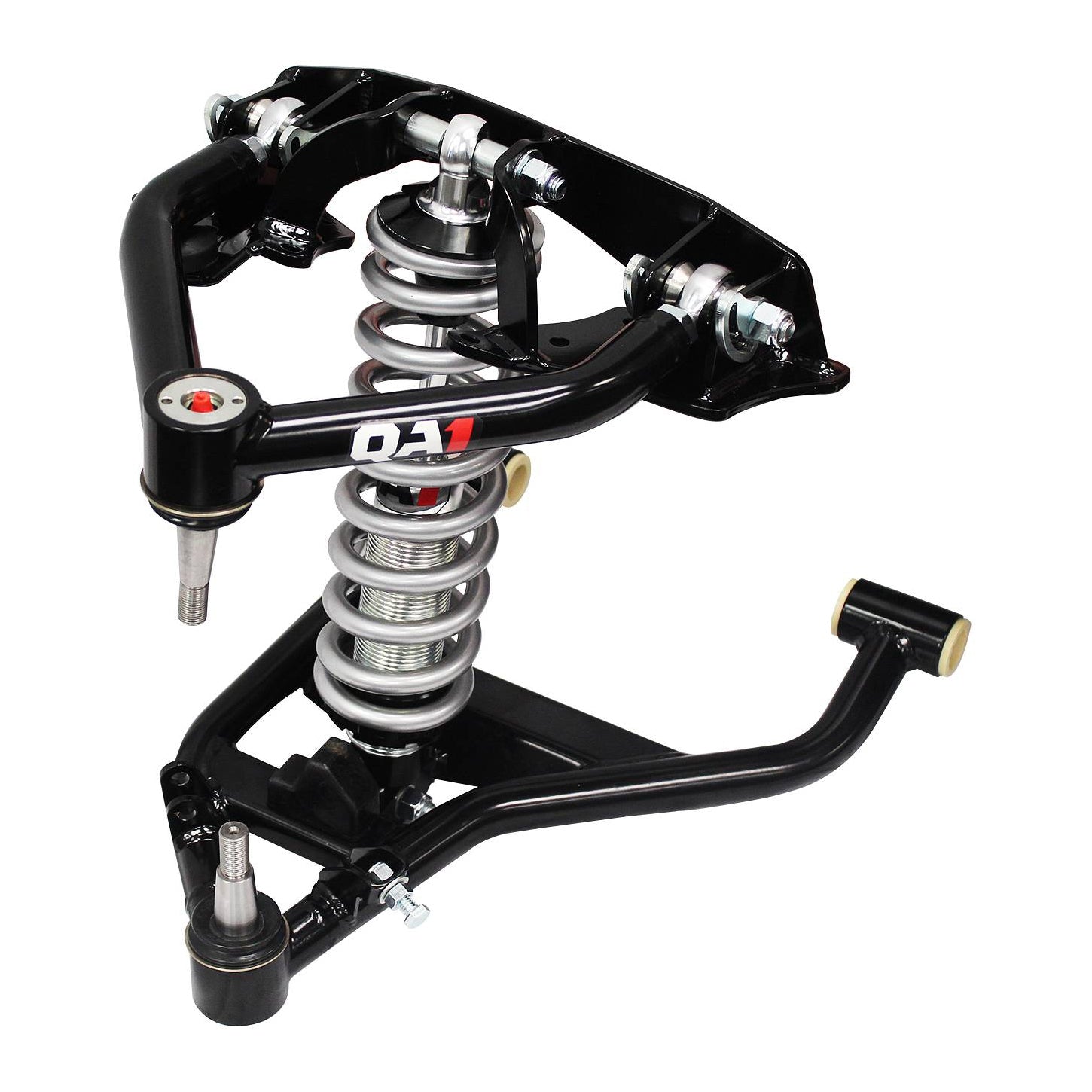 Qa1 Coilover Conversion Kit - Upper / Lower - Tubular - Adjustable - 600 lb/in Spring Rate - Steel - Black Paint -
