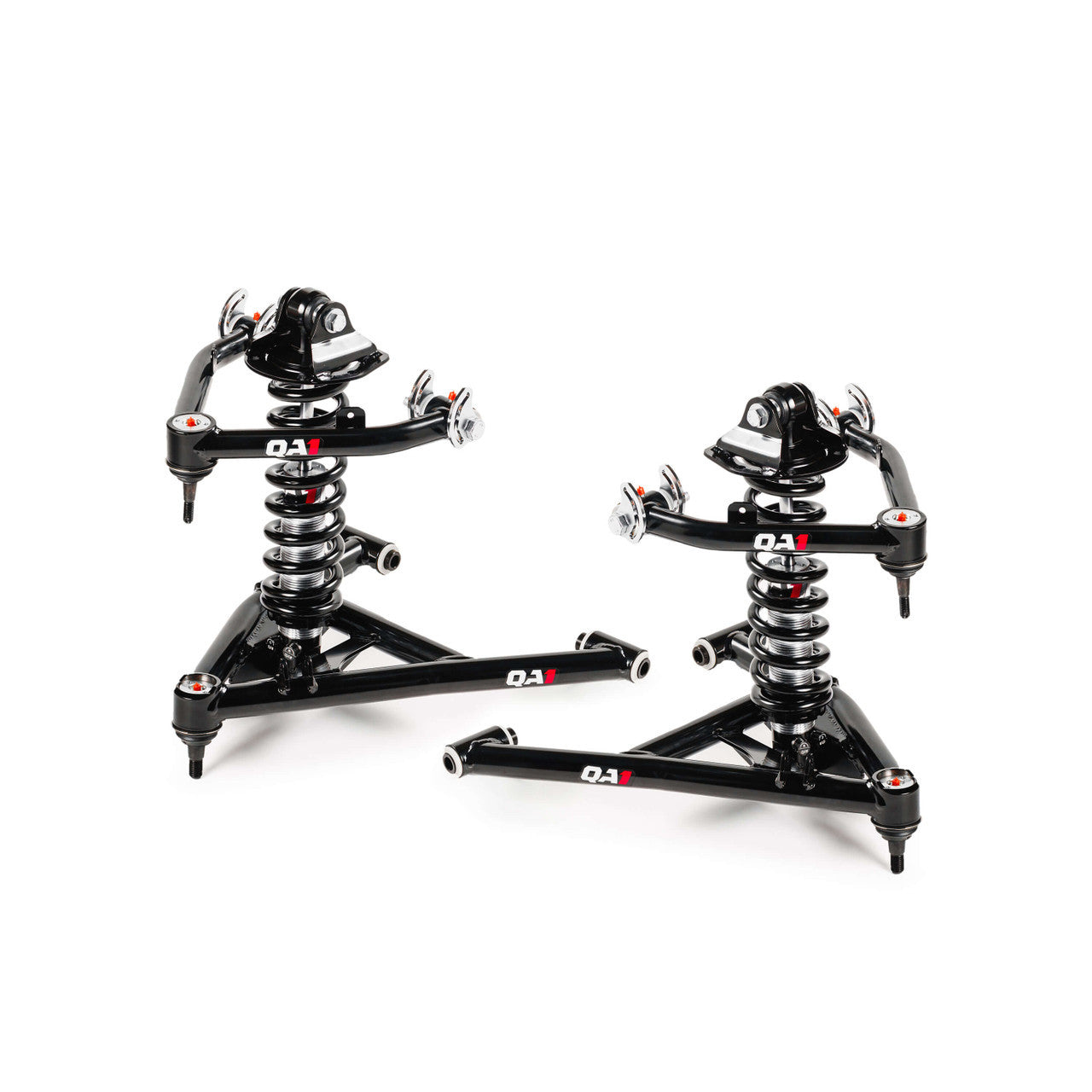 Qa1 Front Suspension Kit - Double Adjustable - Brackets / Control Arms / Hardware / Coilovers - Steel - Black Powder