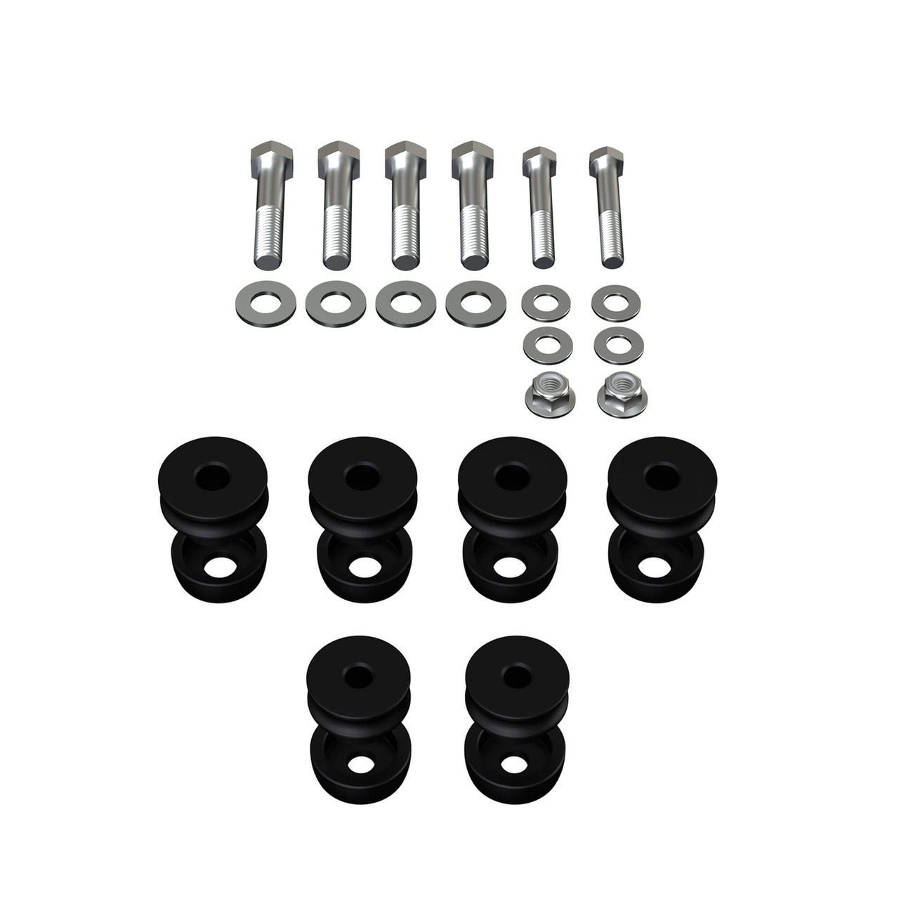 Qa1 Body Mount Kit - Mounts / Hardware Included - Aluminum - Black Anodized - GM F-Body 1967-69 - Kit