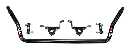 Qa1 Sway Bar - Front - 1.375 in Diameter - End Links / Greasable Polyurethane Bushings - Chromoly - Black Powder Coat