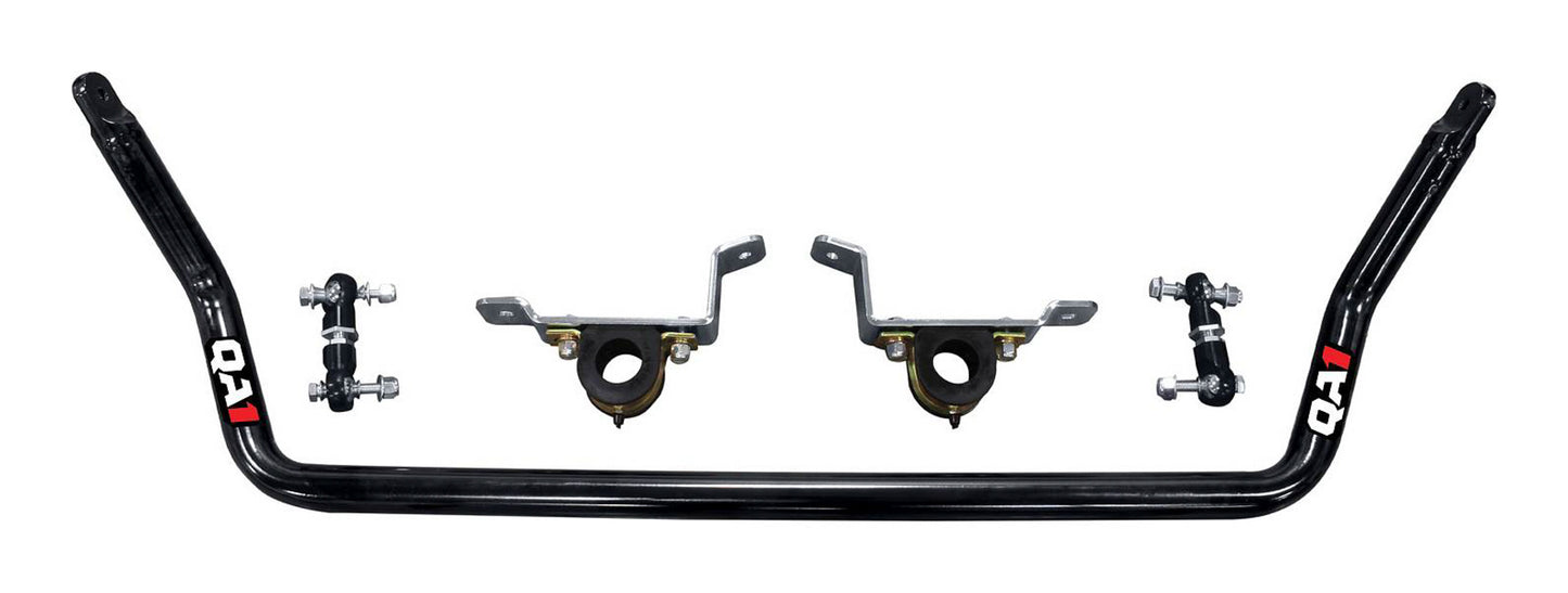 Qa1 Sway Bar - Front - 1.375 in Diameter - End Links / Hardware / Greasable Polyurethane Bushings - Chromoly - Black