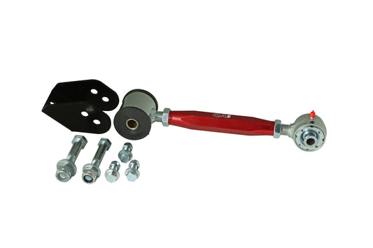 Qa1 Trailing Arm - Rear - Upper - Tubular - Greasable - Adjustable - Polyurethane Bushings - Aluminum - Red Anodized -