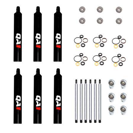 Qa1 Shock - 7Q Series - Twintube - 6 in Long - Steel - Black Zinc Oxide - Set of 6