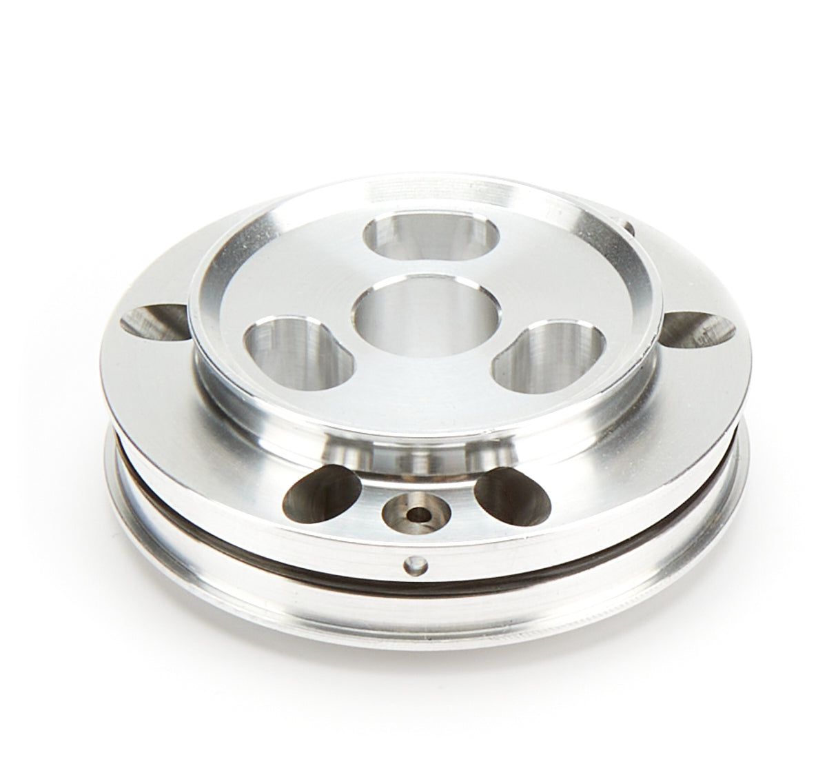 Qa1 Shock Piston - Linear / Digressive - 10 mm ID - 46 mm OD - O-Ring Included - Aluminum - Clear Anodized - Each