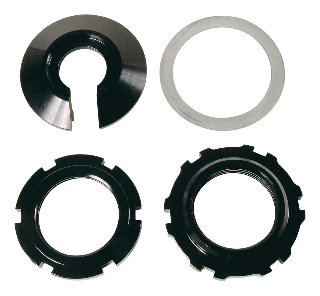 Qa1 Coil-Over Hardware - Aluma Matic - 2.5 in Diameter - 2 in Shock - Cap / Seat Adjuster Nut / Seat Adjuster Lock Nut