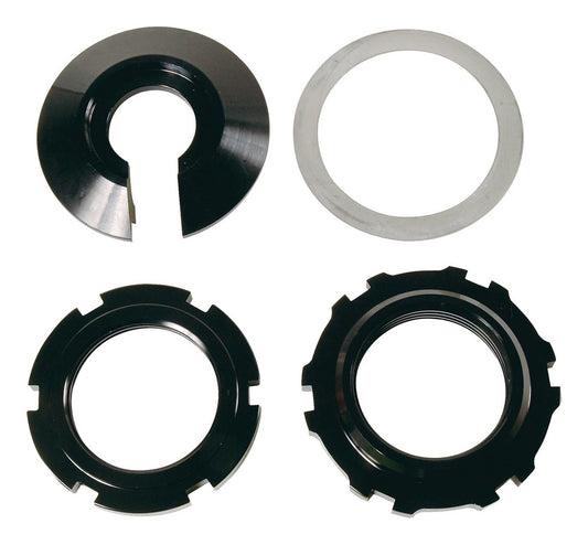 Qa1 Coil-Over Hardware - Aluma Matic - 2.5 in Diameter - 2 in Shock - Cap / Seat Adjuster Nut / Seat Adjuster Lock Nut