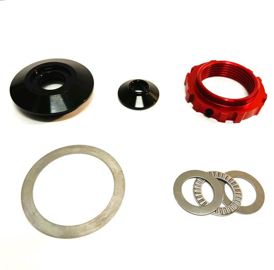 Qa1 Coil-Over Hardware - Proma Star Series - 2.5 in Diameter - 2 in Shock - Cap / Seat / Adjuster Nut / Washers /