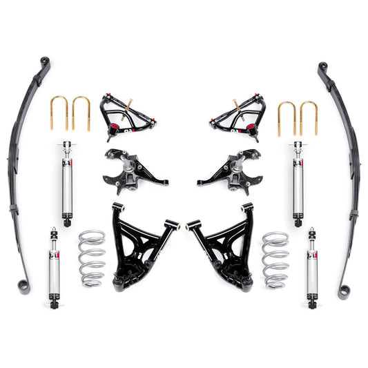 Qa1 Suspension Handling Kit - Level 2 - Control Arms / Spindles / Springs / Shocks / U-Bolts - GM Compact SUV / Truck