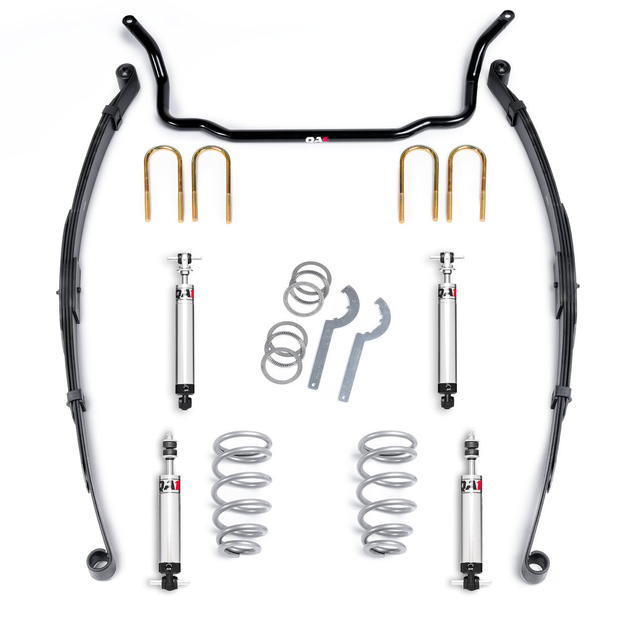 Qa1 Suspension Handling Kit - Level 1 - Springs / Shocks / Sway Bar / U-Bolts - GM Compact Truck 1982-2003 - Kit