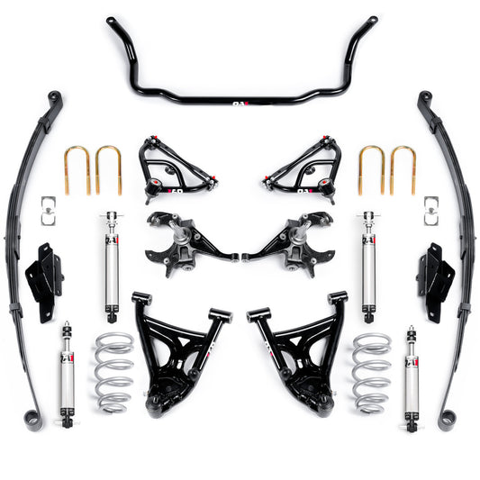 Qa1 Suspension Handling Kit - Level 2 - Control Arms / Spindles / Springs / Shocks / Sway Bar / U-Bolts - GM Compact