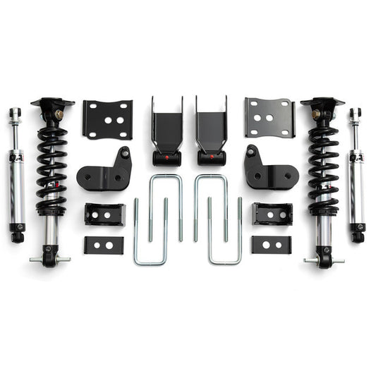 Qa1 Lowering Kit - 1-3 in Front / 5-7 in Rear - Single Adjustable - Shocks / Struts / Shackles / Brackets / Hardware -