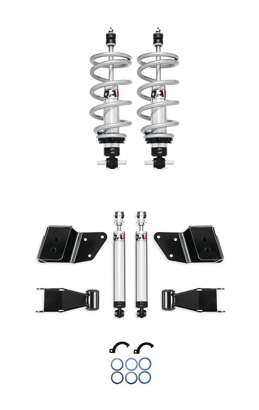 Qa1 Lowering Kit - 0 to 2 in Front / 2 to 4 in Rear - Single Adjustable - Shocks / Struts / Shackles / Brackets /