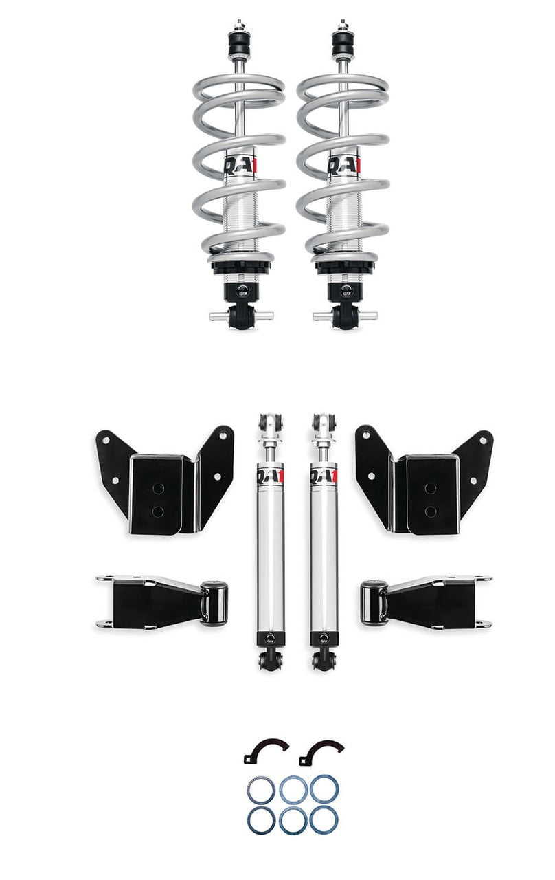 Qa1 Lowering Kit - 0 to 2 in Front / 2 to 4 in Rear - Single Adjustable - Shocks / Struts / Shackles / Brackets /