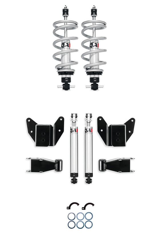 Qa1 Lowering Kit - 0 to 2 in Front / 2 to 4 in Rear - Single Adjustable - Shocks / Struts / Shackles / Brackets /