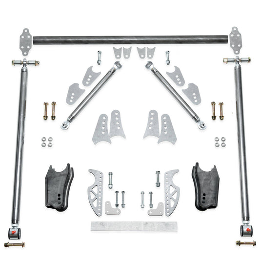 Qa1 Suspension Handling Kit - 4-Link System - Brackets / Crossmember / Hardware / Trailing Arms - Steel - Natural - Kit