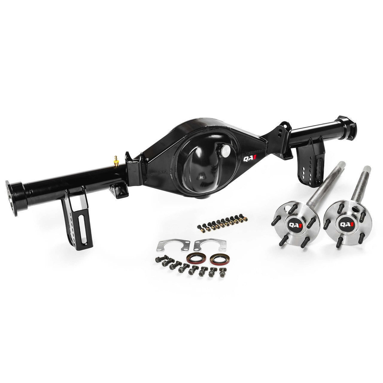 Qa1 Rear Axle Housing - Ford 9 in - 60 in Wide - 5 x 4.75 in Wheel Bolt Pattern - 3 in Tubes - Mounts Included - Solid
