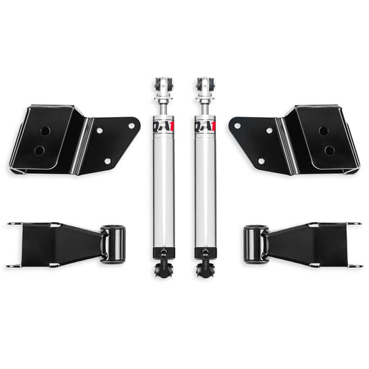 Qa1 Lowering Kit - 2 to 4 in Rear - Single Adjustable - Shocks / Shackles / Brackets - 2WD - Short Bed - GM Fullsize