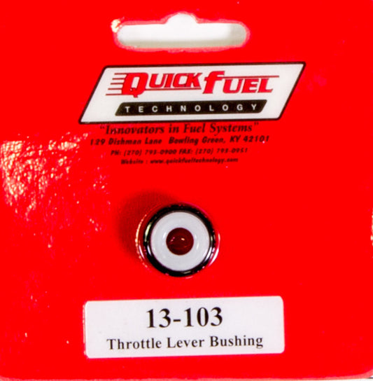 Quick Fuel Technology Throttle Linkage Bushing - 2-Piece - 1/2 in Mounting Diameter - Nylon - Black / White - Quick