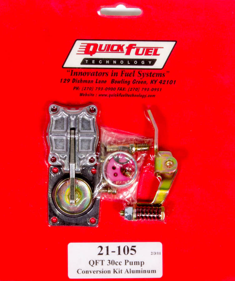 Quick Fuel Technology Accelerator Pump Kit - 30 cc - Arm / Cam / Cover / Diaphragm / Hardware / Spring - Holley /