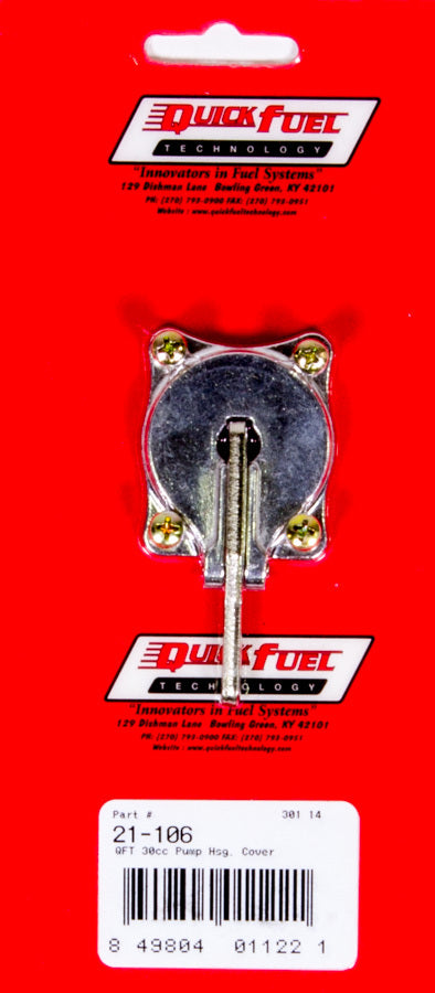 Quick Fuel Technology Accelerator Pump Cover - 30 cc - Screws - Aluminum - Natural - Quick Fuel Carburetors - Each