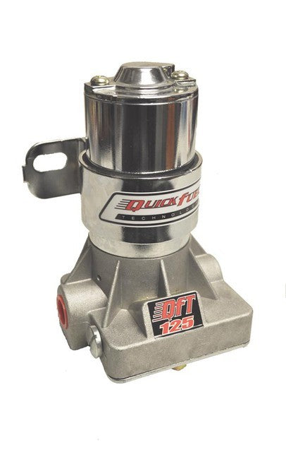 Quick Fuel Technology Fuel Pump - Electric - In-Line - 125 gph at 14 psi - 3/8 in NPT Female Inlet / Outlet - Silver -
