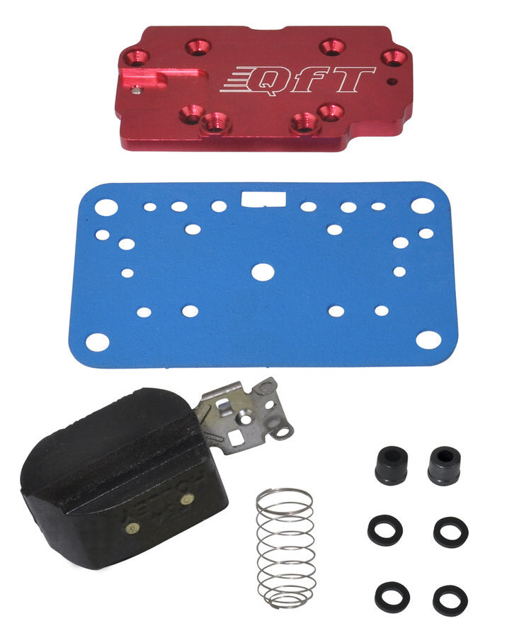 Quick Fuel Technology Metering Plate - Secondary - Conversion to Main Jets - Gasket / Float Included - Aluminum - Red
