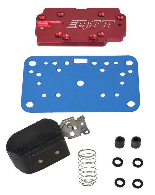 Quick Fuel Technology Metering Plate - Secondary - Conversion to Main Jets - Gasket / Float Included - Aluminum - Red